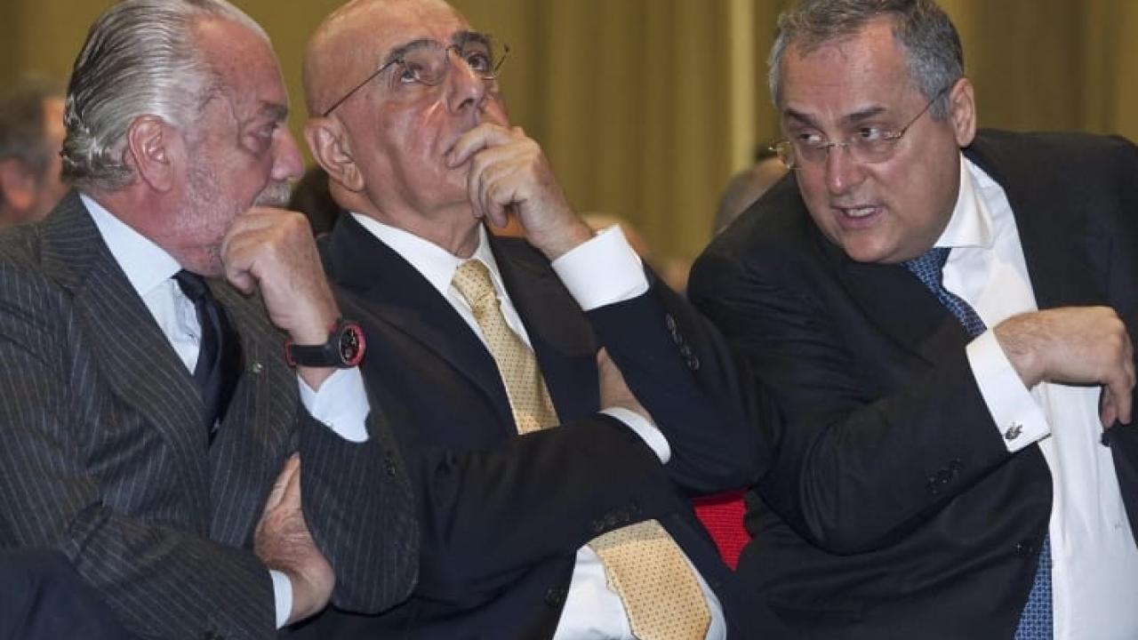 De Laurentiis, Galliani e Lotito