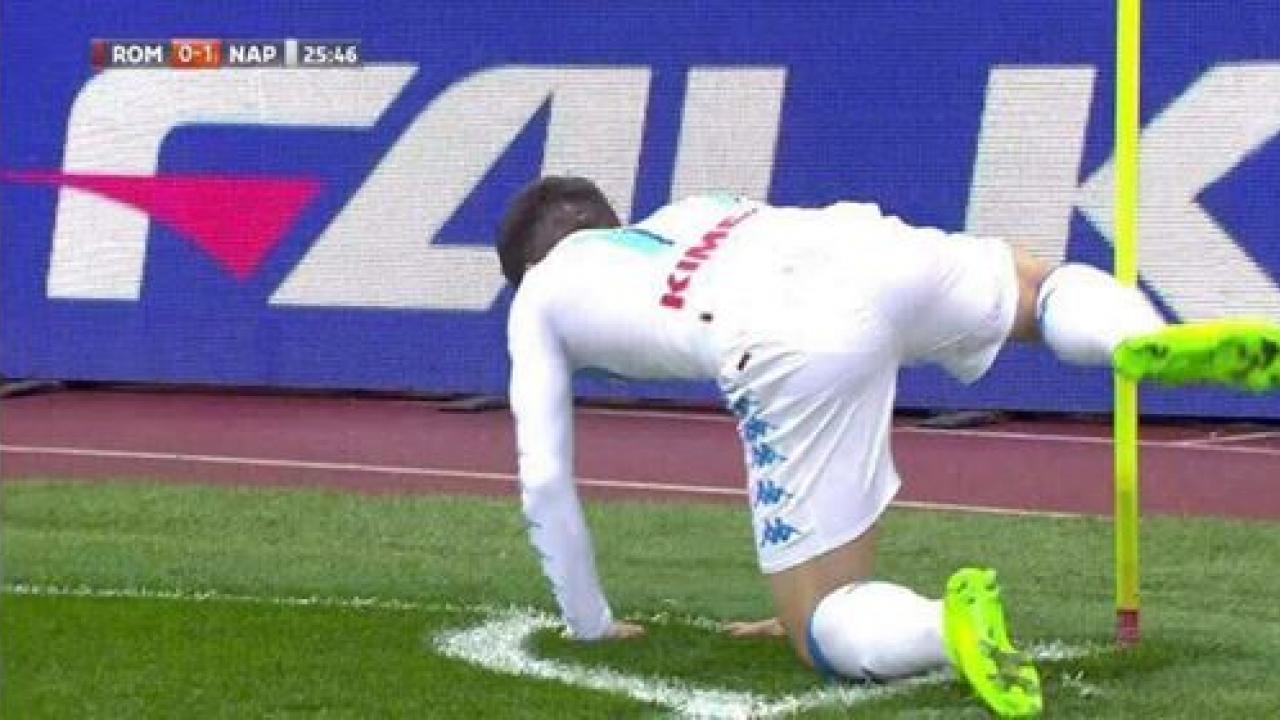 Roma-Napoli, gol Mertens