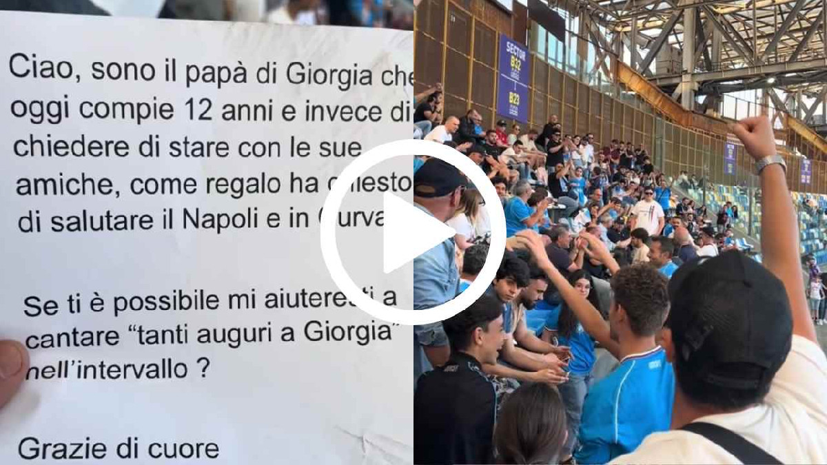 La Curva B canta per Giorgia: piccola tifosa del Napoli, festeggia i 12  anni allo stadio | VIDEO - calcionapoli24.it mobile