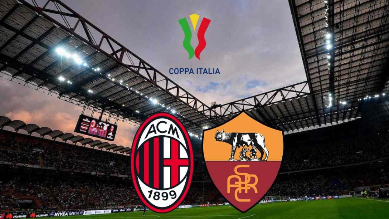 Formazioni ufficiali Milan Roma Coppa Italia