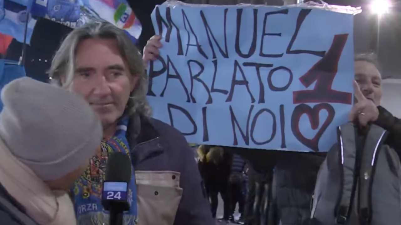 Striscione per Manuel Parlato