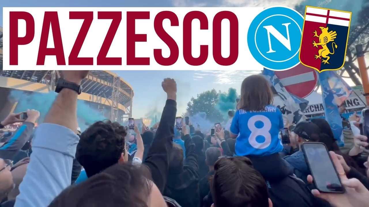 Tifosi allo stadio Maradona prima di Napoli-Genoa
