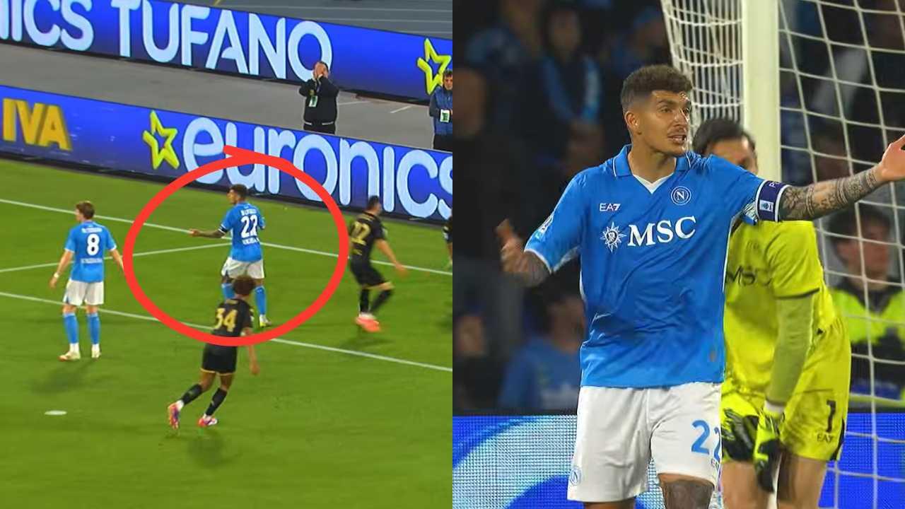 Il labiale di Di Lorenzo in Napoli-Genoa