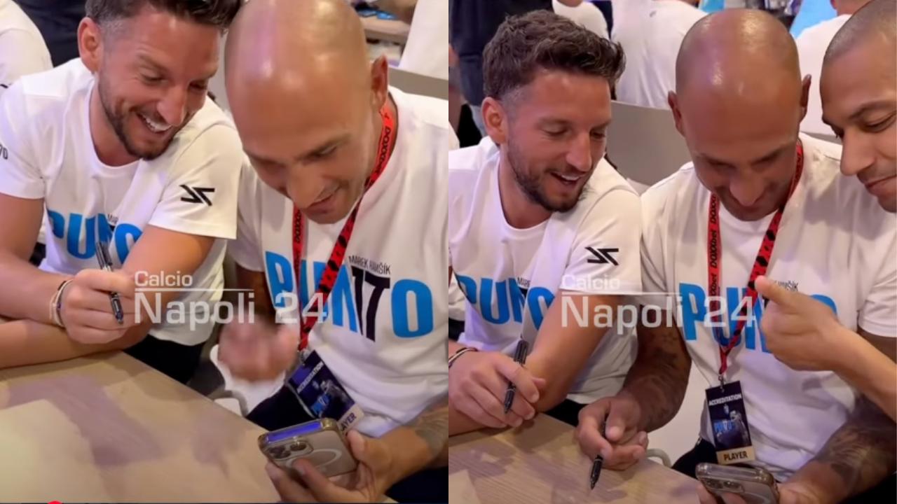 Videochiamata Mertens Cannavaro Insigne