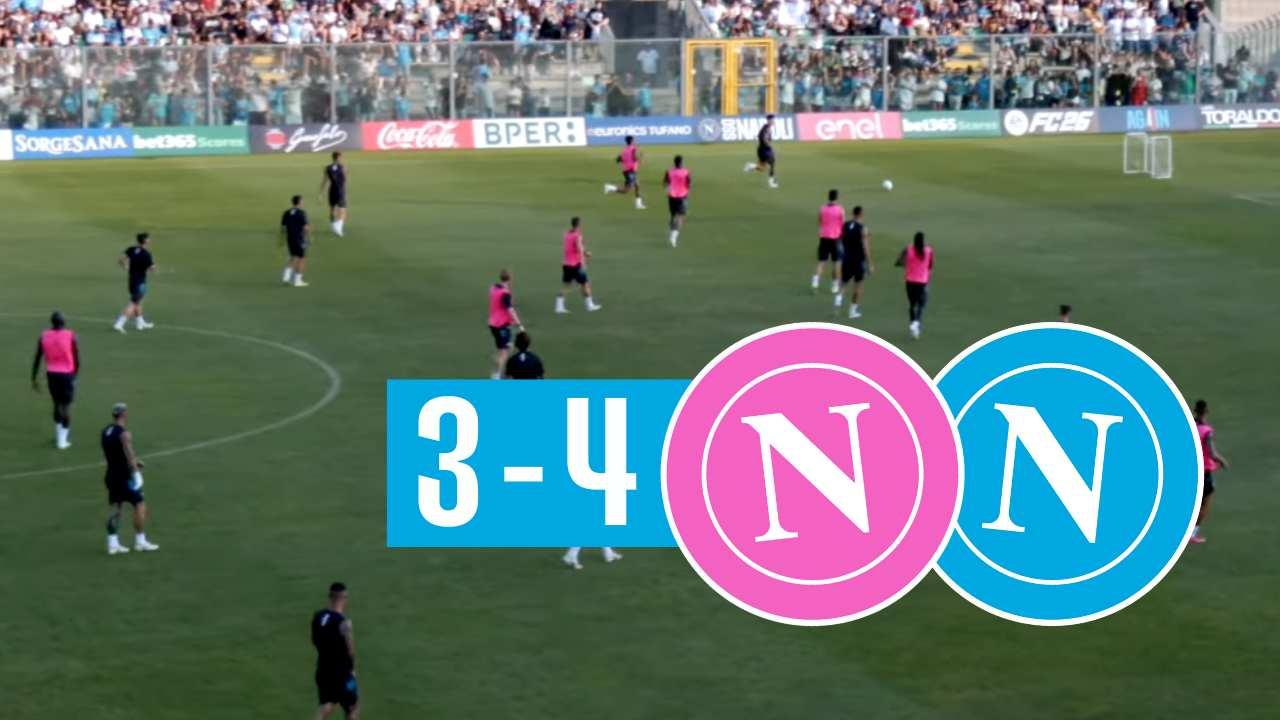Partitella del Napoli in allenamento