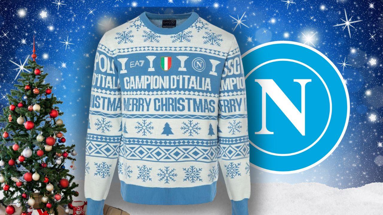 Maglione di Natale del Napoli 2025