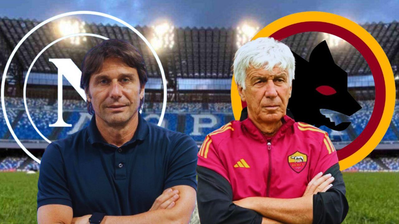 Formazioni Napoli-Roma: le scelte di Conte e Gasperini