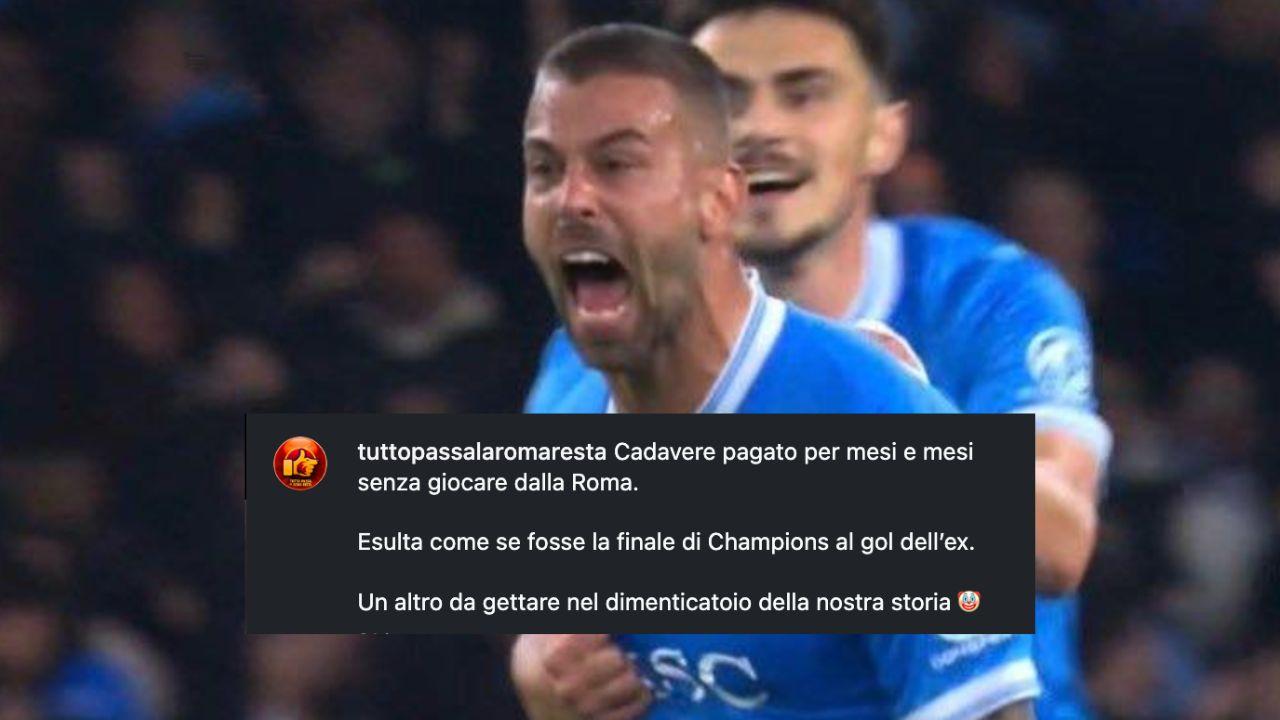 Tifosi romanisti contro Spinazzola