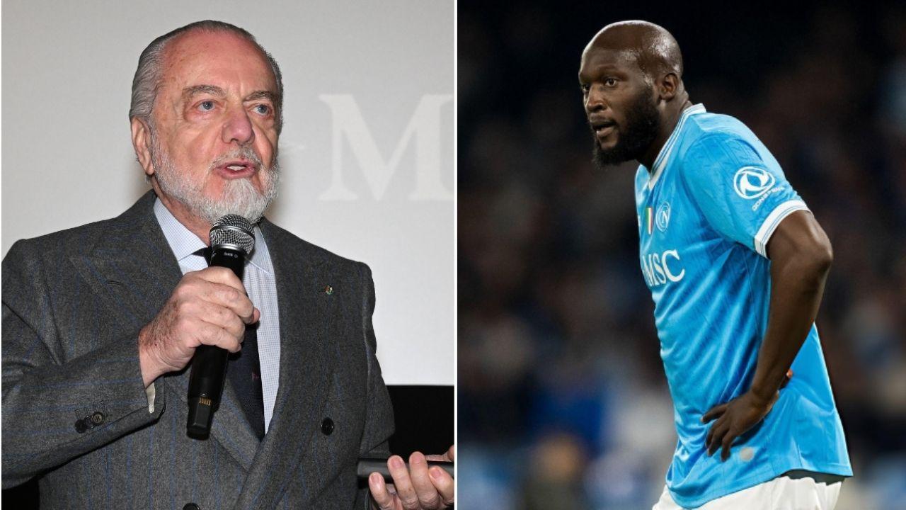 Aurelio De Laurentiis e Romelu Lukaku