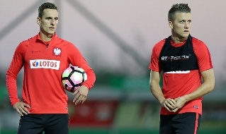 Milik e Zielinski con la Polonia