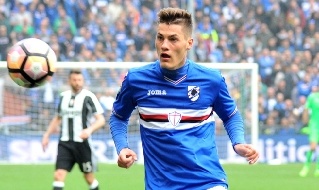Patrik Schick, attaccante della Sampdoria, piace al Napoli di De Laurentiis
