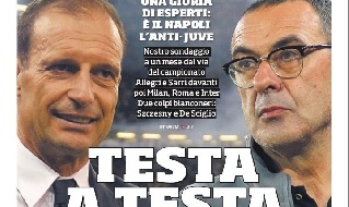 Corriere dello Sport in prima pagina: "E' il Napoli l'anti-Juve" [FOTO]