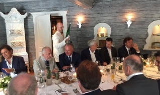 De Laurentiis a pranzo con tutti i dirigenti dell'Audi Cup