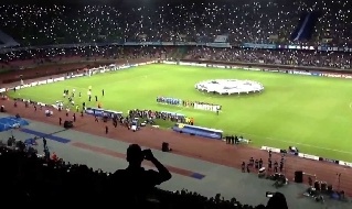 Stadio San Paolo prima di una gara di Champions League