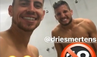 Jorginho e Mertens scherzano dopo Napoli - Benevento