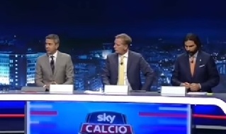 Costacurta, De Grandis e Adani negli studi di Sky Calcio Show