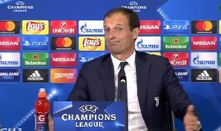 Massimiliano Allegri, allenatore della Juventus, in conferenza stampa