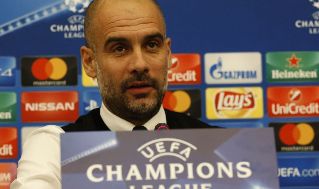 Pep Guardiola, allenatore del Manchester City, in conferenza stampa