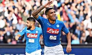 Allan Marques esultanza gol Napoli-Sampdoria 3-2