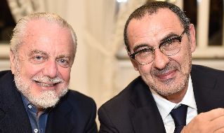 Aurelio De Laurentiis e Sarri alla cena della SSC Napoli