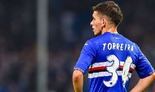 Lucas Torreira con la maglia della Sampdoria