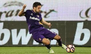 Milic con la maglia della Fiorentina