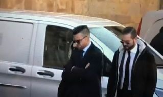 Christian Maggio ed Edo De Laurentiis al funerale di Davide Astori