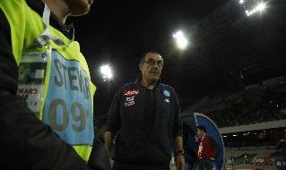 Sarri, allenatore del Napoli al San Paolo