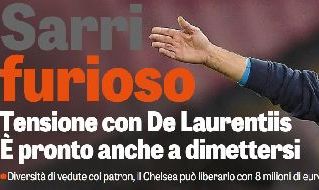 Dimissioni Sarri, la Gazzetta dello Sport lancia l'allarme