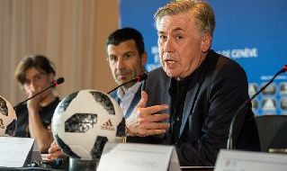 Carlo Ancelotti in conferenza stampa