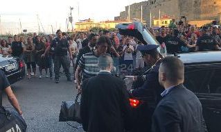 Roberto Inglese al raduno con la SSC Napoli all'hotel Vesuvio