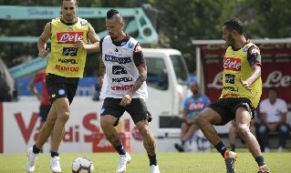Hamsik in azione a Dimaro-Folgarida