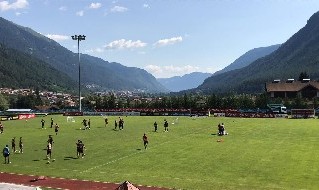 Lo stadio comunale di Carciato, a Dimaro-Folgarida