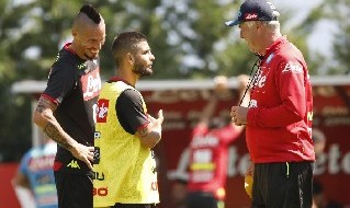 Lorenzo Insigne e Carlo Ancelotti