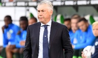 Carlo Ancelotti in Wolfsburg-Napoli