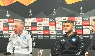 Carlo Ancelotti, allenatore della SSC Napoli in conferenza stampa