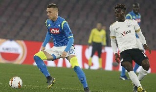 Zielinski in azione con la maglia del Napoli