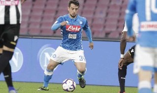 Amin Younes in azione con la maglia del Napoli