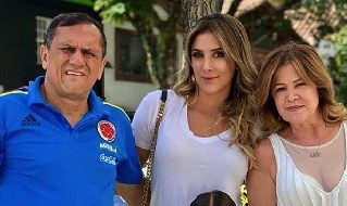 Famiglia Ospina con papà Hernan e la sorella, Daniela, ex moglie di James Rodriguez