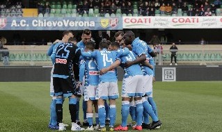 Chievo-Napoli, squadra riunita a inizio gara