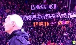 Ranieri, striscione Roma-Parma