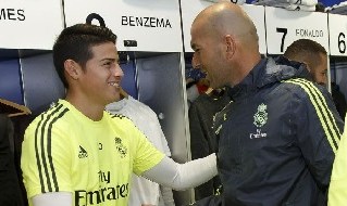 James Rodriguez con Zidane