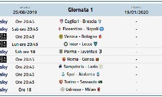Anticipi e posticipi Serie A