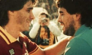 Conti e Maradona si salutano