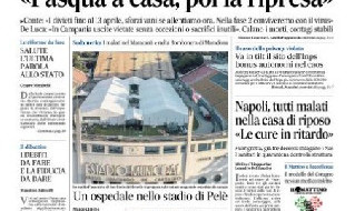 Prima pagina Il Mattino - 31 marzo 2020