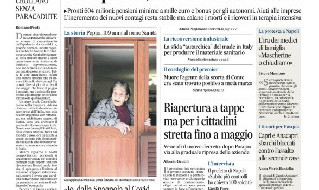 Prima pagina Il Mattino - 3 aprile 2020