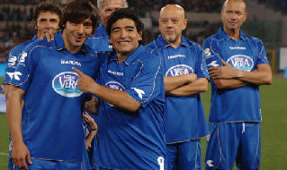 Diego Armando Maradona e Ezequiel Lavezzi
