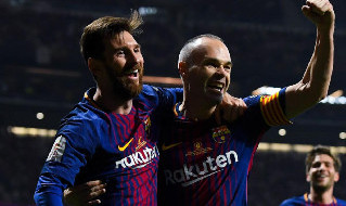 Messi e Iniesta Barcellona