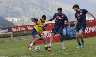 Allenamento Napoli a Dimaro