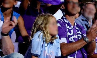 Tifoso maglia Napoli Fiorentina